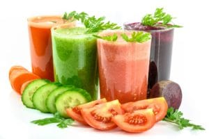 Jus de fruits et de légumes frais réalisé à l'extracteur!